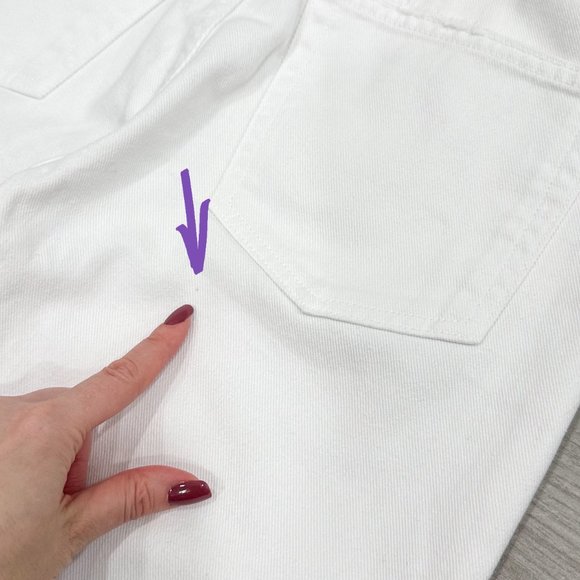 Reformation Cynthia High Rise Relaxed Fit Jeans in White Destroyed Denim Sz 27S - Picture 15 of 16